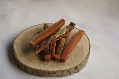 Salmon skin strips